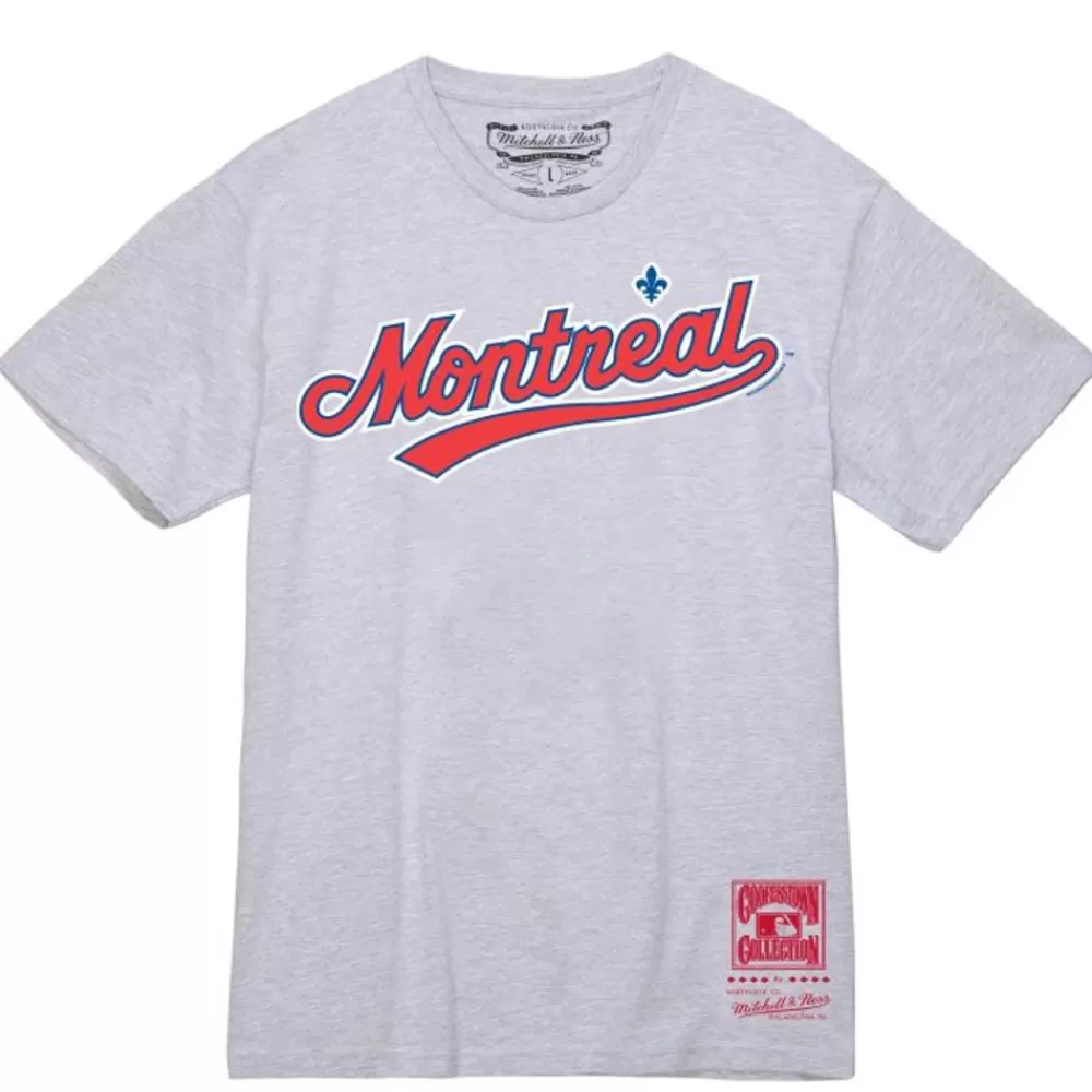 Apparel Mitchell & Ness T-Shirts & Tops-Wordmark 1 Tee Montreal Expos