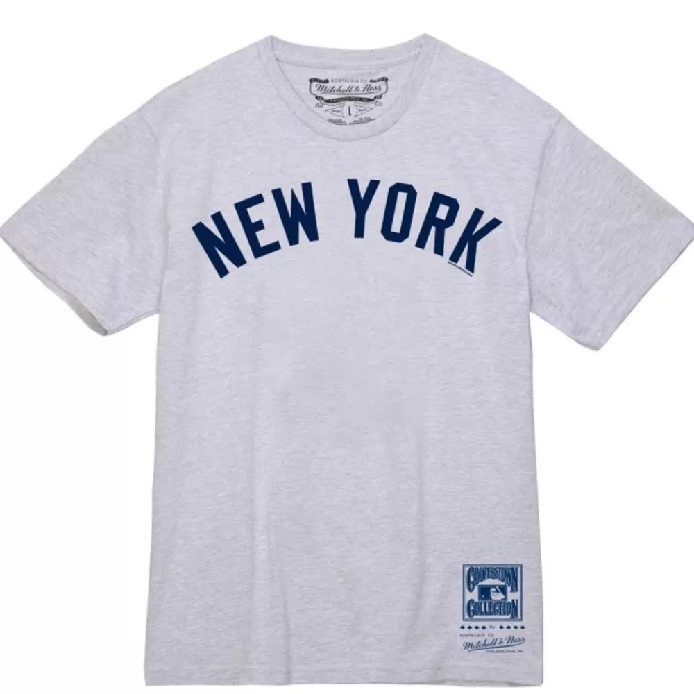 Apparel Mitchell & Ness T-Shirts & Tops-Wordmark 1 Tee New York Yankees