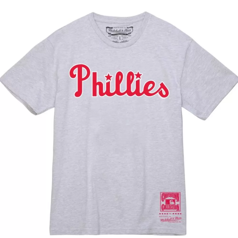 Apparel Mitchell & Ness T-Shirts & Tops-Wordmark 1 Tee Philadelphia Phillies