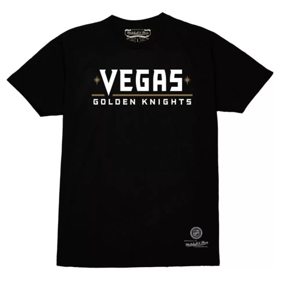 Apparel Mitchell & Ness T-Shirts & Tops-Wordmark 1 Tee Vegas Golden Knights